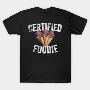 Certified Foodie - Ice Cream Cones T-Shirt